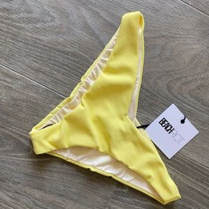 Beach Riot Ribbed Yellow Bikini Bottoms